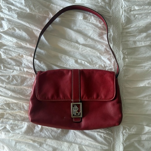 Vintage Ralph Lauren Leather Shoulder Bag - Picture 1 of 5